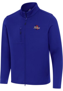 Antigua Tulsa Golden Hurricane Mens Blue Objection Light Weight Jacket