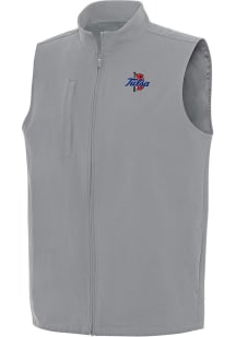 Antigua Tulsa Golden Hurricane Mens Grey Regard Sleeveless Jacket