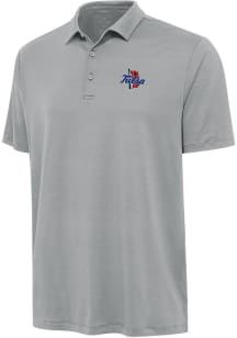 Antigua Tulsa Golden Hurricane Mens Grey Reprocess Recycled Short Sleeve Polo