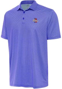 Antigua Tulsa Golden Hurricane Mens White Rings Short Sleeve Polo
