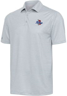 Antigua Tulsa Golden Hurricane Mens Grey Skills Short Sleeve Polo
