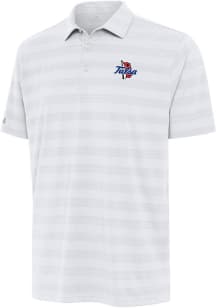 Antigua Tulsa Golden Hurricane Mens White Tunnel Short Sleeve Polo