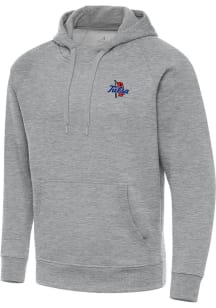 Antigua Tulsa Golden Hurricane Mens Grey Victory Big and Tall Hooded Sweatshirt