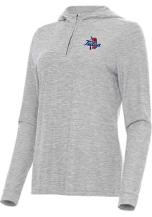 Antigua Tulsa Golden Hurricane Womens Grey Daybreak Qtr Zip