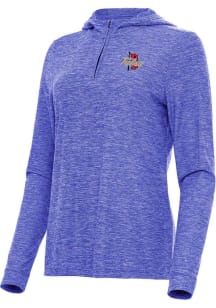 Antigua Tulsa Golden Hurricane Womens Blue Daybreak Qtr Zip