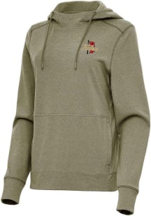 Antigua Tulsa Golden Hurricane Womens Olive Justice Hooded Sweatshirt
