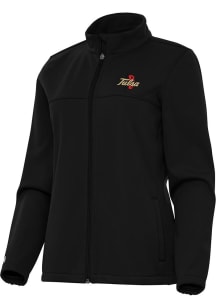 Antigua Tulsa Golden Hurricane Womens Black Links Light Weight Jacket
