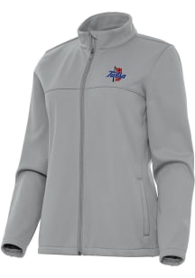 Antigua Tulsa Golden Hurricane Womens Grey Links Light Weight Jacket
