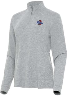 Antigua Tulsa Golden Hurricane Womens Grey Mentor Qtr Zip Pullover