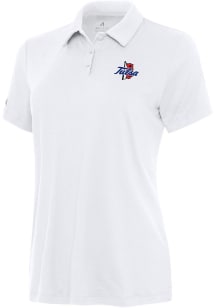 Antigua Tulsa Golden Hurricane Womens White Reprocess Recycled Short Sleeve Polo Shirt