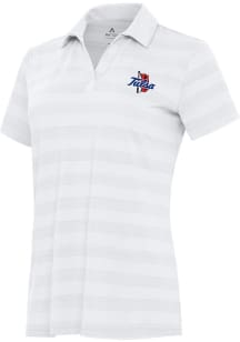 Antigua Tulsa Golden Hurricane Womens White Tunnel Short Sleeve Polo Shirt