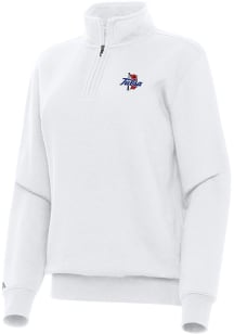 Antigua Tulsa Golden Hurricane Womens White Victory Qtr Zip