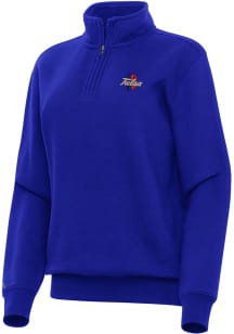 Antigua Tulsa Golden Hurricane Womens Blue Victory Qtr Zip