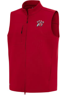Antigua Utah Utes Mens Red Demand Sleeveless Jacket
