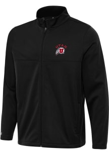 Antigua Utah Utes Mens Black Links 2 Light Weight Jacket