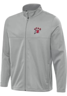 Antigua Utah Utes Mens Grey Links 2 Light Weight Jacket