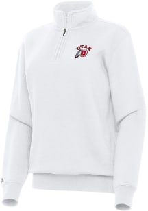 Antigua Utah Utes Womens White Victory Qtr Zip