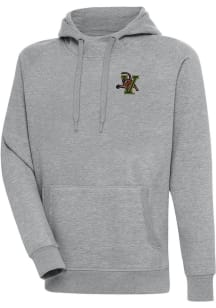 Antigua Vermont Catamounts Mens Grey Victory Long Sleeve Hoodie