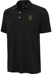 Antigua Vermont Catamounts Mens Black Western Short Sleeve Polo