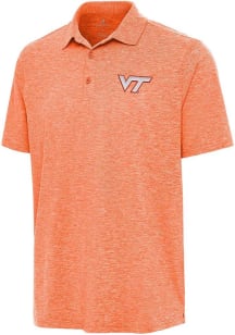 Antigua Virginia Tech Hokies Mens Orange Par 3 Short Sleeve Polo