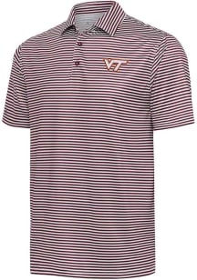 Antigua Virginia Tech Hokies Mens Maroon Skills Short Sleeve Polo