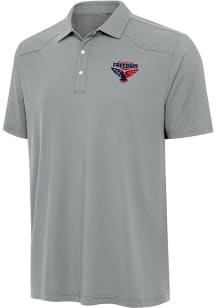 Antigua Florida Freedom Mens Grey Western Short Sleeve Polo