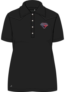 Antigua Florida Freedom Womens Black Western Short Sleeve Polo Shirt