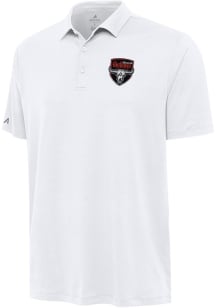 Antigua Kansas City Outlaws Mens White Alternate Reprocess Recycled Short Sleeve Polo