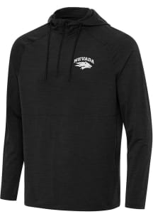 Antigua Nevada Wolf Pack Mens Black Spikes Long Sleeve Qtr Zip Pullover