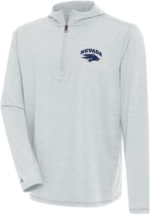 Antigua Nevada Wolf Pack Mens Grey Tidy Long Sleeve Qtr Zip Pullover