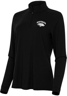 Antigua Nevada Wolf Pack Womens Black Intent Qtr Zip