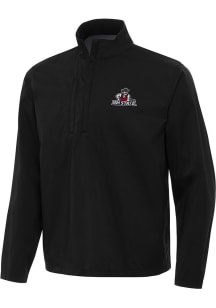 Antigua New Mexico State Aggies Mens Black Brisk Long Sleeve Qtr Zip Pullover