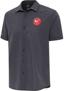 Antigua Atlanta Hawks Mens Black Activate Short Sleeve Dress Shirt