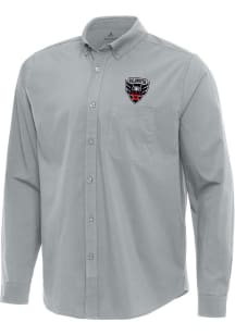 Antigua DC United Mens Grey Flight Long Sleeve Dress Shirt