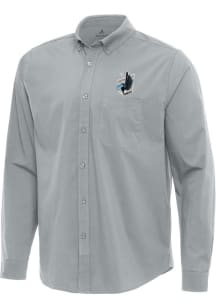 Antigua Minnesota United FC Mens Grey Flight Long Sleeve Dress Shirt