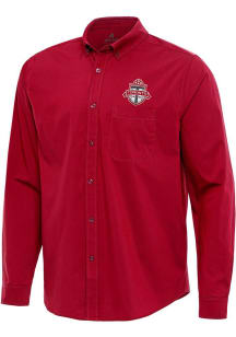 Antigua Toronto FC Mens Red Flight Long Sleeve Dress Shirt