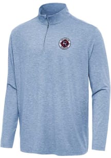 Antigua New England Revolution Mens Blue Hunk Long Sleeve Qtr Zip Pullover