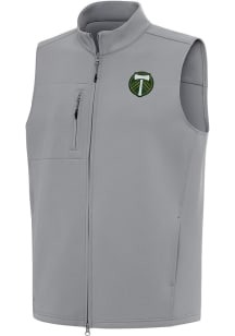 Antigua Portland Timbers Mens Grey Demand Sleeveless Jacket