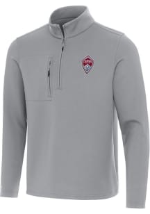 Antigua Colorado Rapids Mens Grey Insider Long Sleeve Qtr Zip Pullover