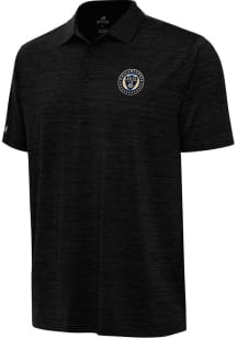 Antigua Philadelphia Union Mens Black Layout Short Sleeve Polo