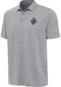 Antigua Vancouver Whitecaps FC Mens Grey Layout Short Sleeve Polo