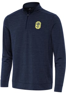 Antigua Nashville SC Mens Navy Blue Bright Long Sleeve Qtr Zip Pullover