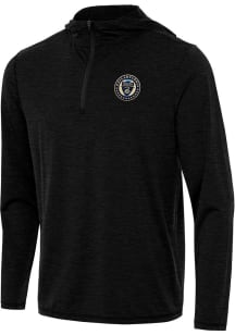 Antigua Philadelphia Union Mens Black Tidy Long Sleeve Qtr Zip Pullover
