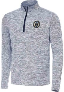 Antigua Philadelphia Union Mens Navy Blue Cause Long Sleeve Qtr Zip Pullover