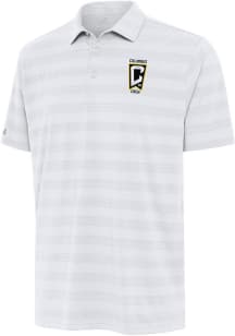 Antigua Columbus Crew Mens White Tunnel Short Sleeve Polo
