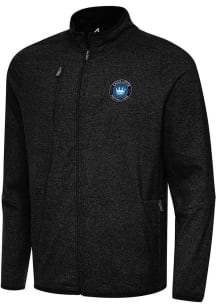 Antigua Charlotte FC Mens Black Hold Up Light Weight Jacket