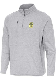 Antigua Nashville SC Mens Grey Certain Long Sleeve Qtr Zip Pullover