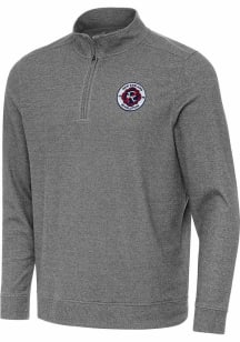 Antigua New England Revolution Mens Black Subtle Long Sleeve Qtr Zip Pullover