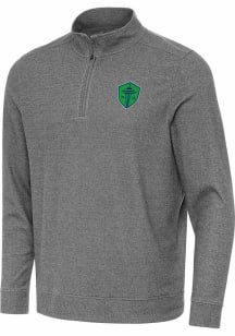 Antigua Seattle Sounders FC Mens Black Subtle Long Sleeve Qtr Zip Pullover