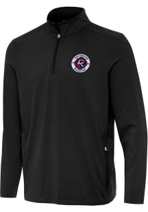 Antigua New England Revolution Mens Black Perilous Long Sleeve Qtr Zip Pullover